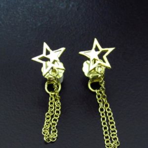 ESTRELLA CON CADENA CON BAÑO DE ORO AG