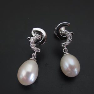 PENDIENTE PERLA CIRCONITA AG