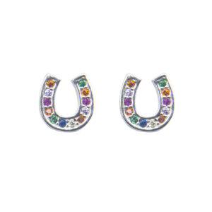 PEND. HERRADURA CON CZ DE COLOR AG