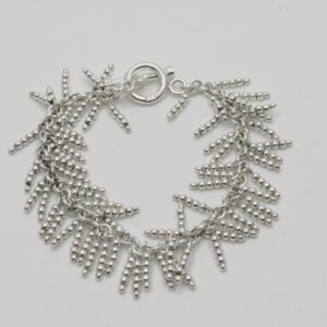 PULSERA EN PLATA FLECOS PLATA DE LEY
