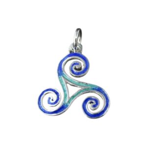 COLGANTE TRISQUEL ESMALTE AZUL AG