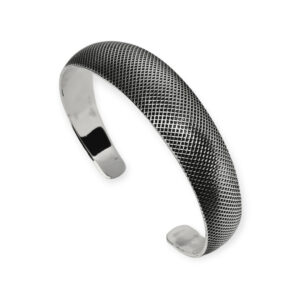 BRAZALETE RIGIDO CUADRADITOS AG