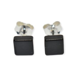 PENDIENTE AZABACHE CUADRADO PEQ AG